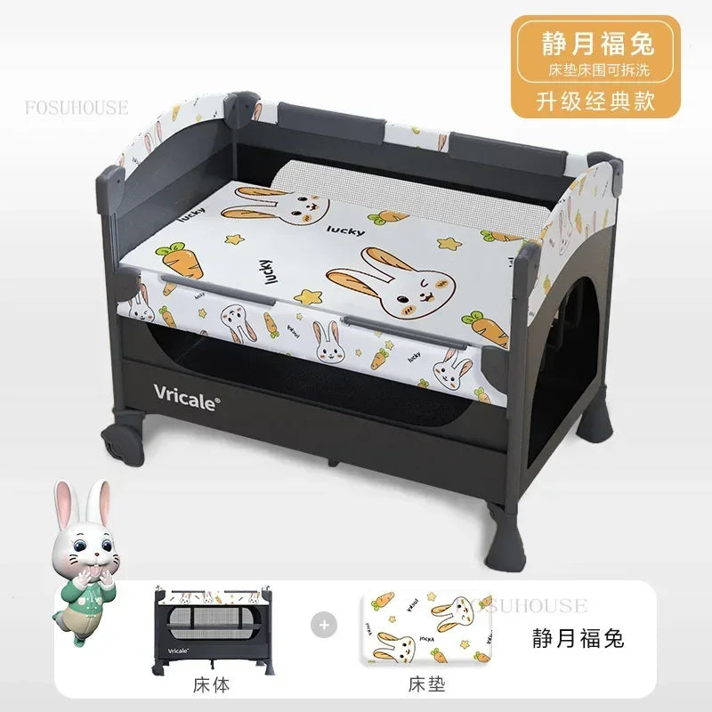 Foldable Baby Cradle Bed Multi-functional Children's Beds Portable