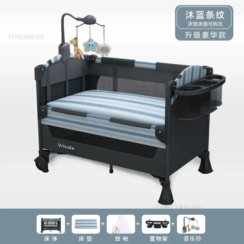 Foldable Baby Cradle Bed Multi-functional Children's Beds Portable