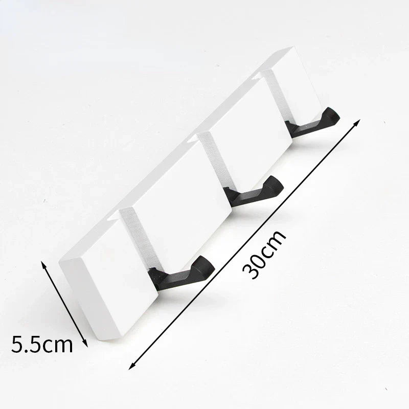 Foldable Bamboo Wall-mounted Clothes Hooks Door Hangers Household