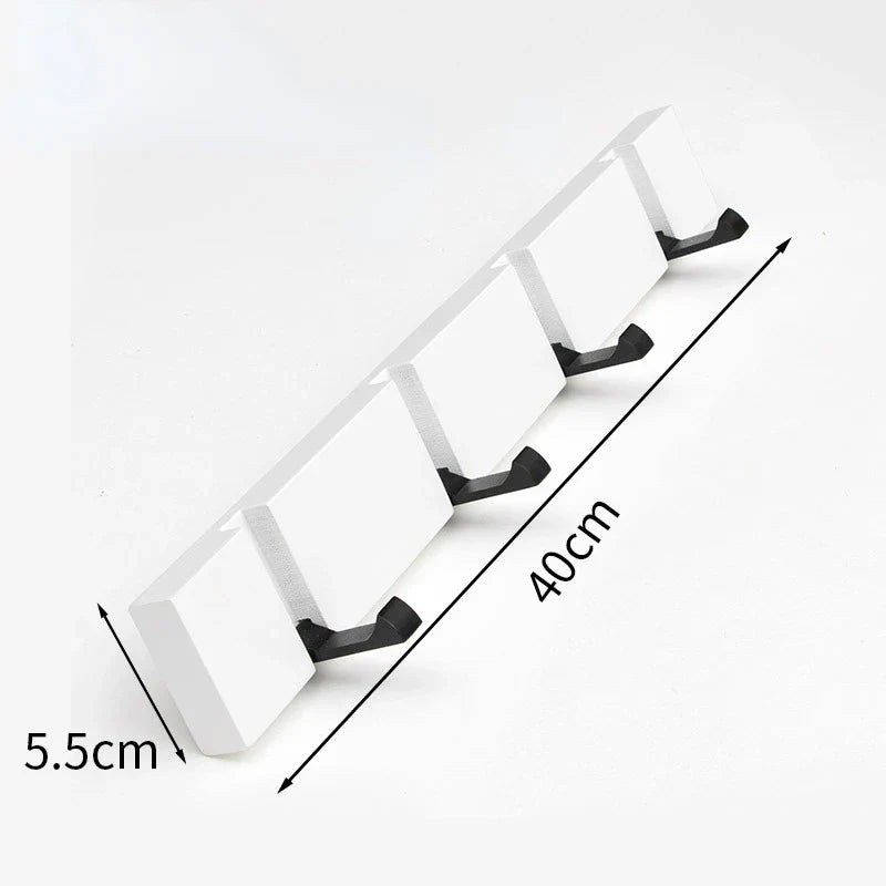 Foldable Bamboo Wall-mounted Clothes Hooks Door Hangers Household