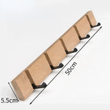 Foldable Bamboo Wall-mounted Clothes Hooks Door Hangers Household