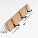 Foldable Bamboo Wall-mounted Clothes Hooks Door Hangers Household