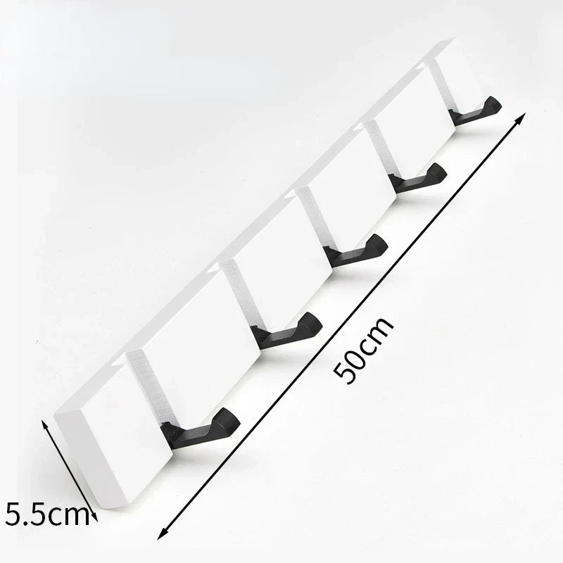 Foldable Bamboo Wall-mounted Clothes Hooks Door Hangers Household
