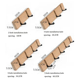 Foldable Coat Rack Bamboo Hat Hanger With Hook