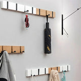 Foldable Coat Rack Bamboo Hat Hanger With Hook