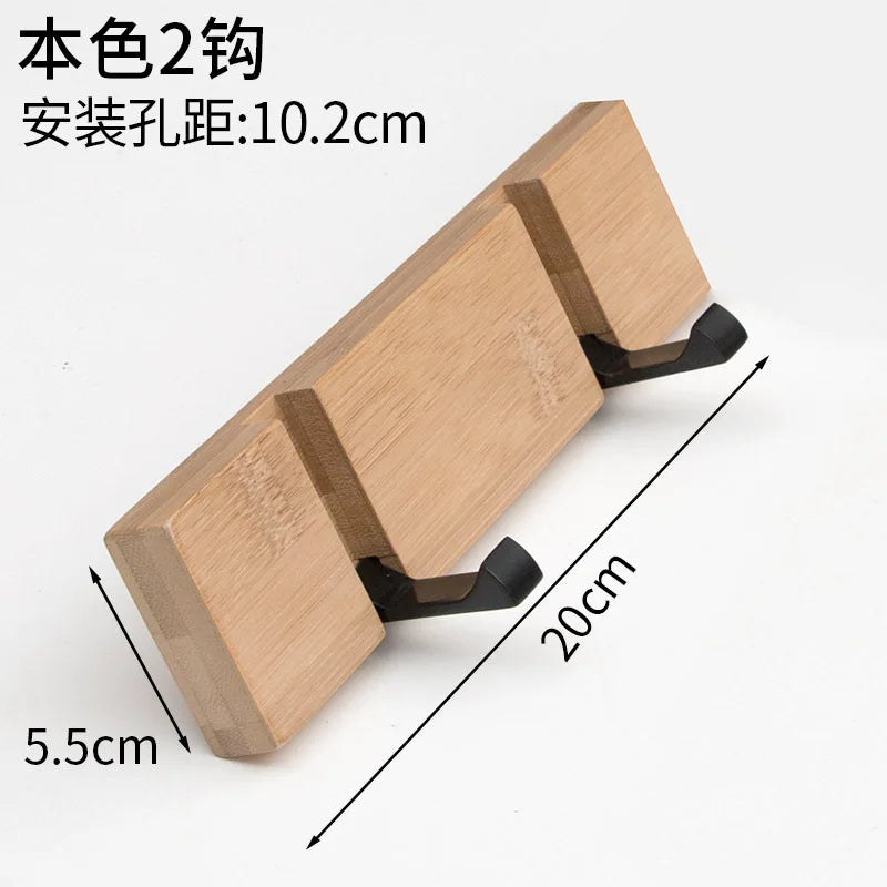Foldable Coat Rack Bamboo Hat Hanger With Hook