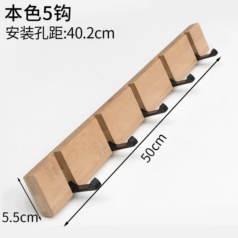 Foldable Coat Rack Bamboo Hat Hanger With Hook