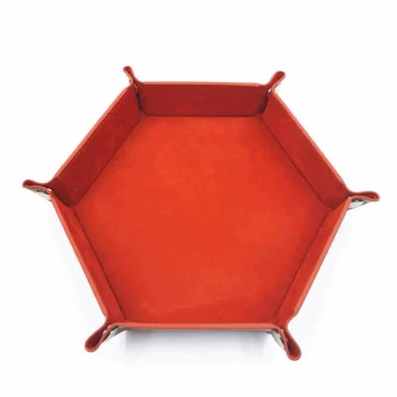 Foldable Dice Tray Box PU Leather Folding Hexagon