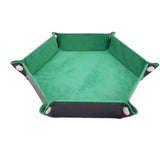 Foldable Dice Tray Box PU Leather Folding Hexagon