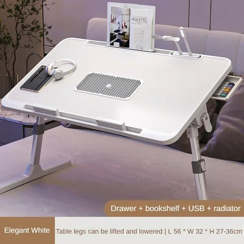 Foldable Lift Laptop Desk for Bed with Radiator
