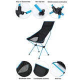 Foldable Outdoor Chair Collapsible Camping Chair Portable Folding