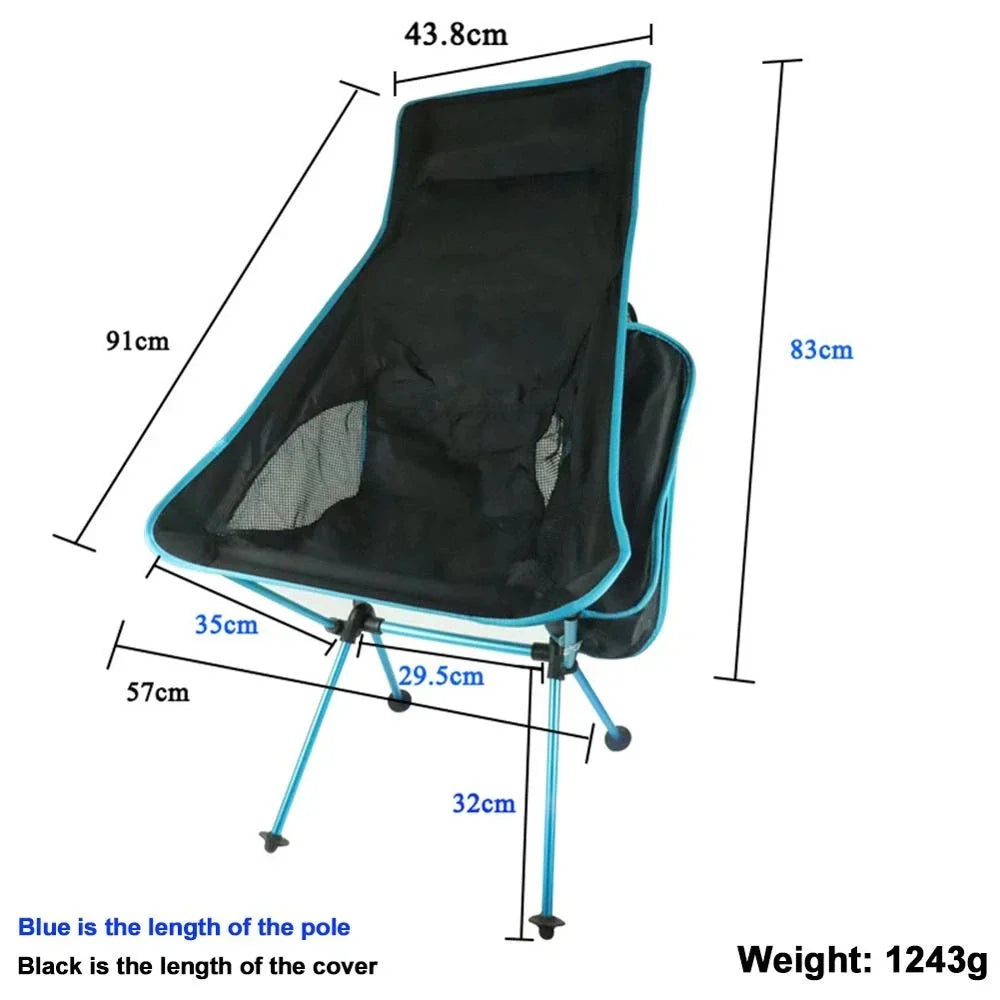 Foldable Outdoor Chair Collapsible Camping Chair Portable Folding