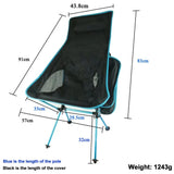 Foldable Outdoor Chair Collapsible Camping Chair Portable Folding