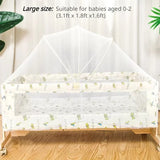 Foldable Shaker with Mosquito Net,Solid Wood Cradle Bed Can Swing,Baby Stroller,mobile Baby Carriage，Infant Crib,baby Nest Bed