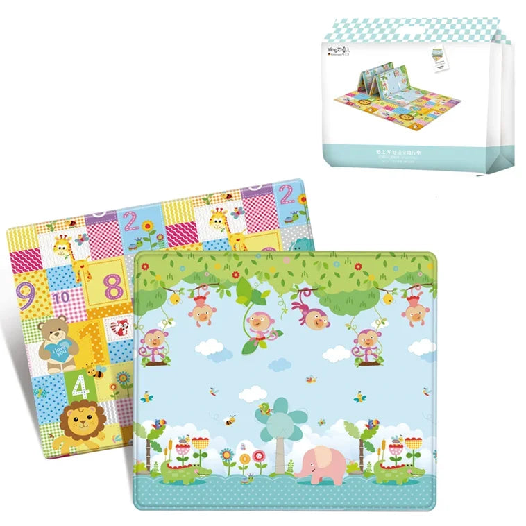 Foldable XPE Kids Rug Foldable Cartoon Baby Play