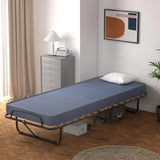 Folding Bed with Mattress, Rollaway Guest Bed w/