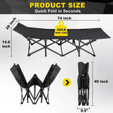 Folding Camping Cot for Adults 450LBS(Max Load) Lightweight