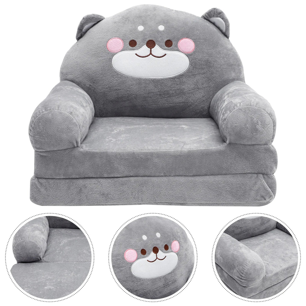 Folding Children's Sofa Baby Plush Seat Elephant Shape