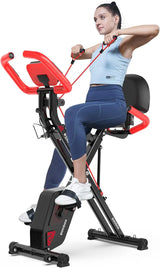 Folding Exercise Bike, Foldable Fitness Stationary Bike Machine,