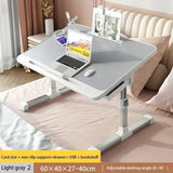 Folding Laptop Table, Liftable Bed Table with Light,
