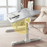 Folding Laptop Table, Liftable Bed Table with Light,