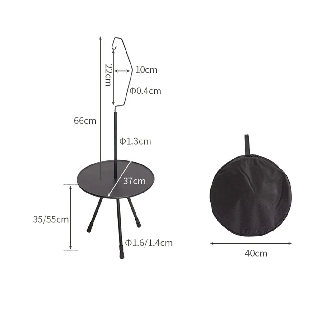 Folding Round Table Portable Telescopic Outdoor Three-legged Dining