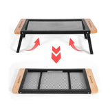 Folding Table With Iron Mesh Outdoor Camping Portable