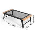 Folding Table With Iron Mesh Outdoor Camping Portable