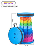 Folding Telescopic Stool Portable Lightweight Thickened Plastic Stools