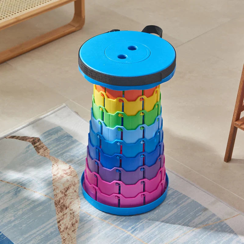 Folding Telescopic Stool Portable Lightweight Thickened Plastic Stools