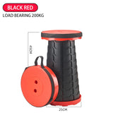Folding Telescopic Stool Portable Lightweight Thickened Plastic Stools