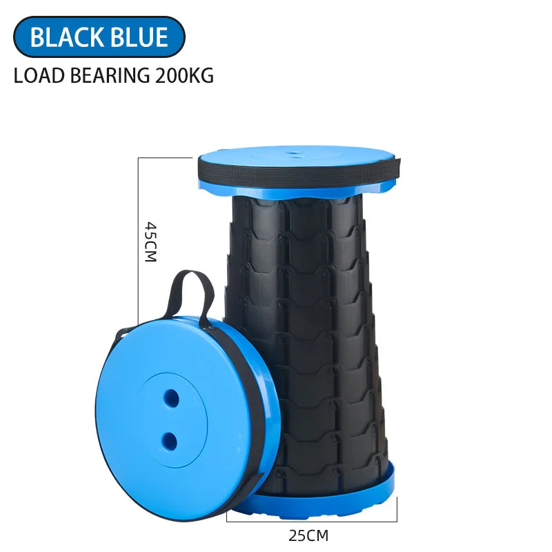 Folding Telescopic Stool Portable Lightweight Thickened Plastic Stools