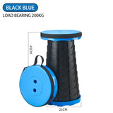 Folding Telescopic Stool Portable Lightweight Thickened Plastic Stools