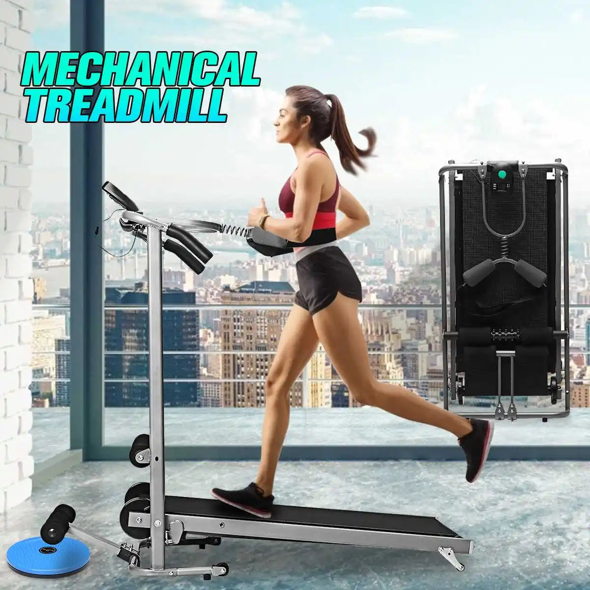 Folding Treadmill Portable Motorized Running Machine for Home