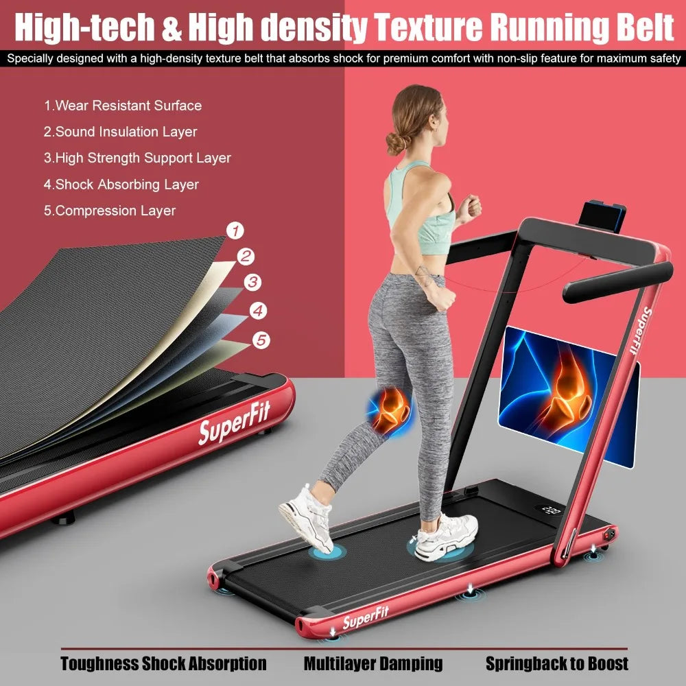 Folding Treadmill, Superfit Under Desk Electric Treadmill, Installation-Free