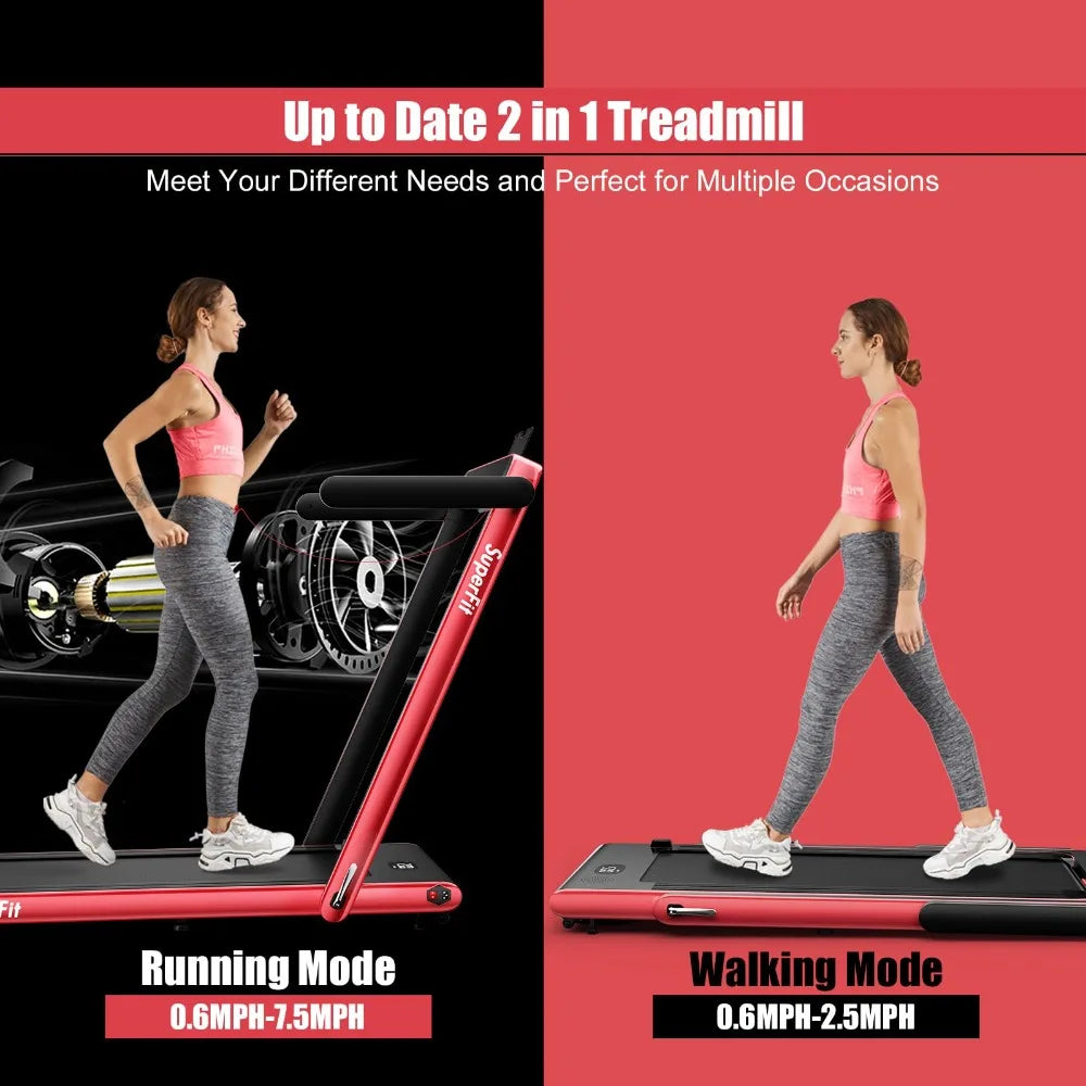 Folding Treadmill, Superfit Under Desk Electric Treadmill, Installation-Free