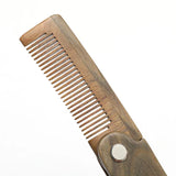 Folding Wood Beard Combs For Men Natural Sandalwood