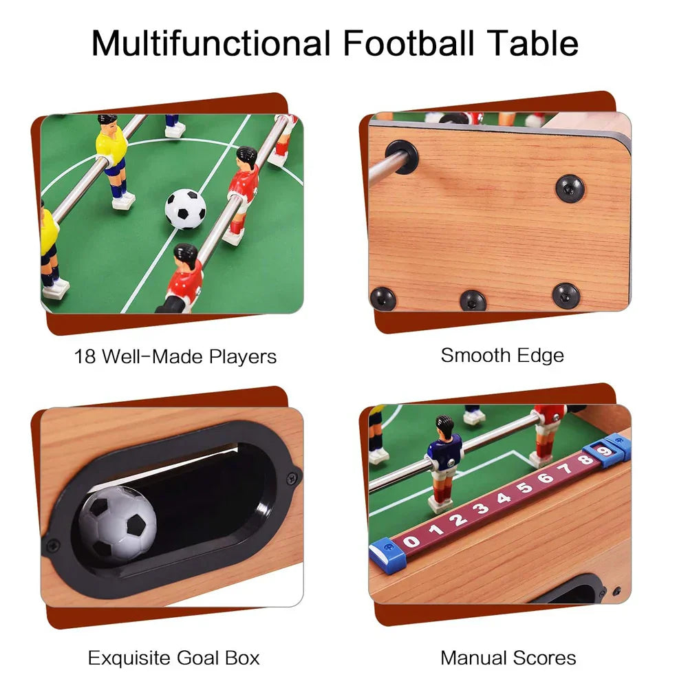 Foosball Table Easily Assemble Wooden Soccer Games Table