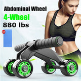 Four Wheeled Abdominal Wheel Ab Roller Non-slip Arm