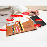 Free Engraved  Rfid Passport Covers Travel Women Men Vintage Wallet Business Multi Function Bank Card Holder Case Customized