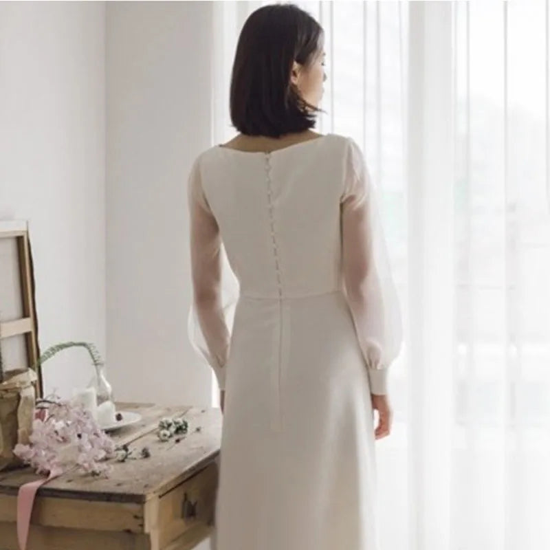 French White Wedding Dresses for Bride Elegant Sexy