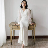 French White Wedding Dresses for Bride Elegant Sexy