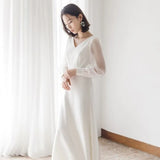French White Wedding Dresses for Bride Elegant Sexy