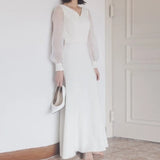 French White Wedding Dresses for Bride Elegant Sexy