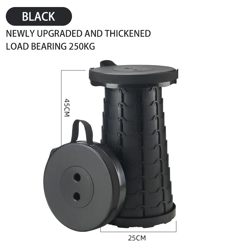 GIANXI Portable Folding Telescopic Stool Lightweight Plastic Subway