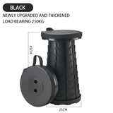 GIANXI Portable Folding Telescopic Stool Lightweight Plastic Subway