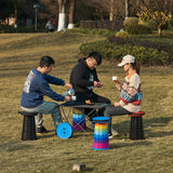 GIANXI Portable Folding Telescopic Stool Lightweight Plastic Subway