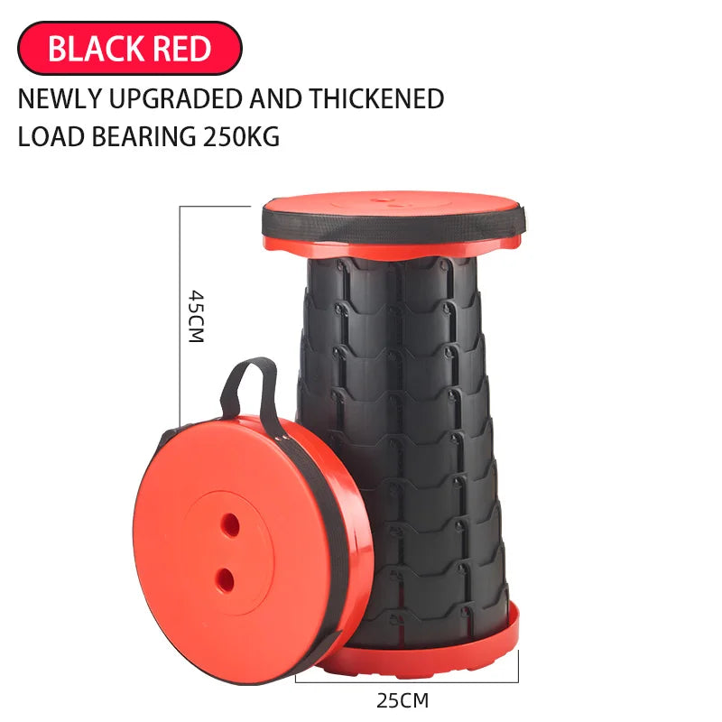 GIANXI Portable Folding Telescopic Stool Lightweight Plastic Subway