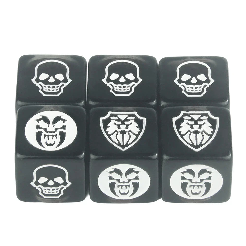 Game Dice 6pcs D6 Dice Opaque Color for