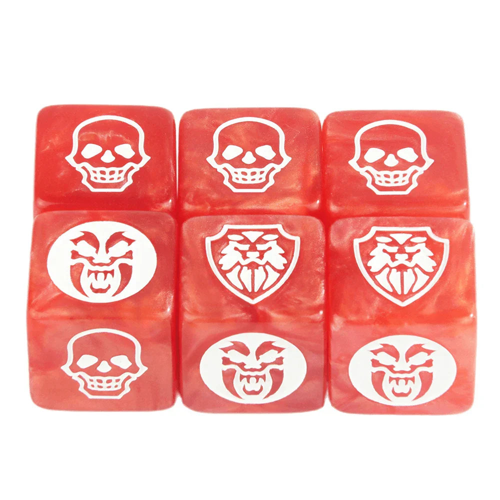 Game Dice 6pcs D6 Dice Opaque Color for